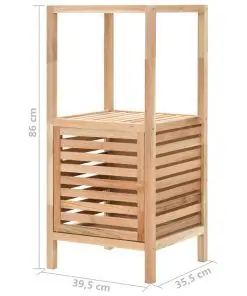 vidaXL Bathroom Storage Cabinet Solid Walnut Wood 39.5×35.5×86 cm