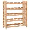 vidaXL Wine Rack for 25 Bottles Solid Walnut Wood 63x25x73 cm