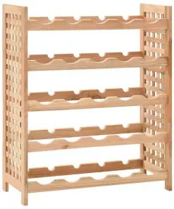 vidaXL Wine Rack for 25 Bottles Solid Walnut Wood 63x25x73 cm