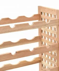 vidaXL Wine Rack for 25 Bottles Solid Walnut Wood 63x25x73 cm