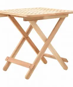 vidaXL Foldable Side Table Solid Walnut Wood 50x50x49 cm