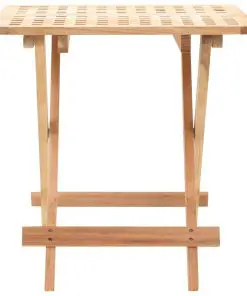 vidaXL Foldable Side Table Solid Walnut Wood 50x50x49 cm