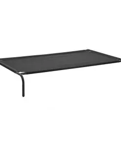 vidaXL Elevated Dog Bed Black XL Textilene