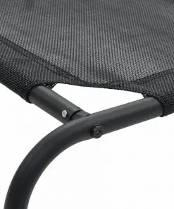 vidaXL Elevated Dog Bed Black XL Textilene