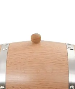vidaXL Wine Barrel with Tap Solid Oak Wood 6 L