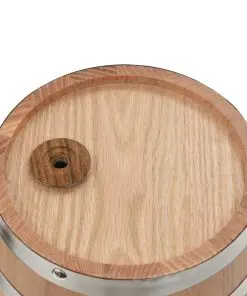 vidaXL Wine Barrel with Tap Solid Oak Wood 6 L
