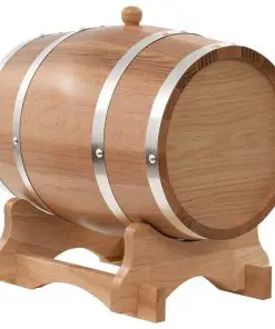 vidaXL Wine Barrel with Tap Solid Oak Wood 12 L
