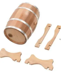 vidaXL Wine Barrel with Tap Solid Oak Wood 12 L