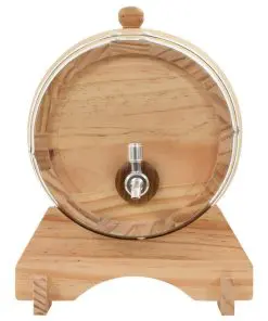 vidaXL Wine Barrel with Tap Solid Pinewood 6 L