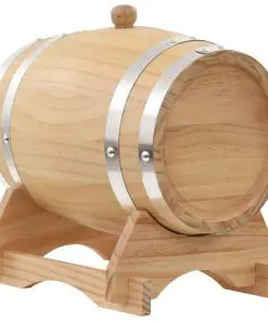 vidaXL Wine Barrel with Tap Solid Pinewood 6 L