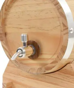 vidaXL Wine Barrel with Tap Solid Pinewood 6 L
