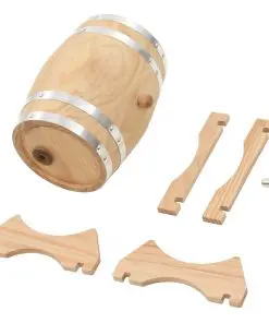 vidaXL Wine Barrel with Tap Solid Pinewood 6 L