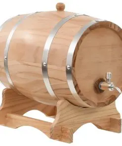 vidaXL Wine Barrel with Tap Solid Pinewood 12 L