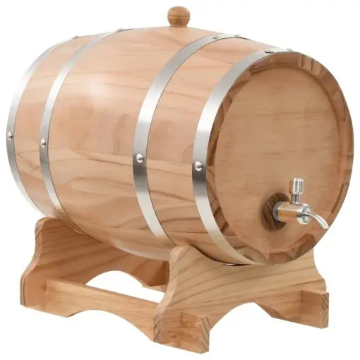 vidaXL Wine Barrel with Tap Solid Pinewood 12 L