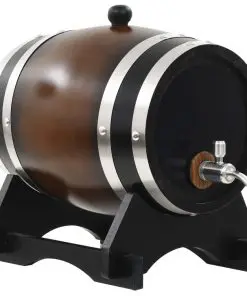 vidaXL Wine Barrel with Tap Solid Pinewood 6 L
