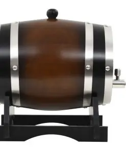 vidaXL Wine Barrel with Tap Solid Pinewood 6 L