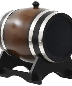 vidaXL Wine Barrel with Tap Solid Pinewood 6 L