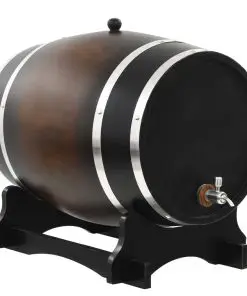 vidaXL Wine Barrel with Tap Solid Pinewood 35 L