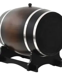 vidaXL Wine Barrel with Tap Solid Pinewood 35 L