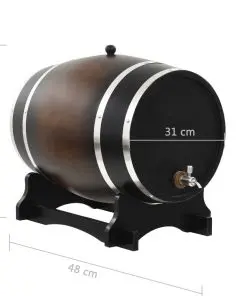 vidaXL Wine Barrel with Tap Solid Pinewood 35 L