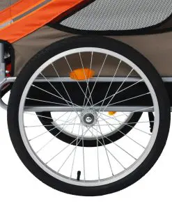 vidaXL Dog Bike Trailer Orange and Brown