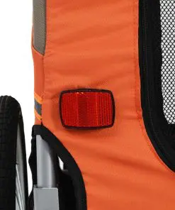 vidaXL Dog Bike Trailer Orange and Brown