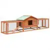 vidaXL Rabbit Hutch Solid Pine & Fir Wood 303x60x86 cm