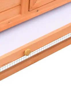 vidaXL Rabbit Hutch Solid Pine & Fir Wood 303x60x86 cm