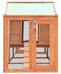 vidaXL Rabbit Hutch Solid Pine & Fir Wood 303x60x86 cm