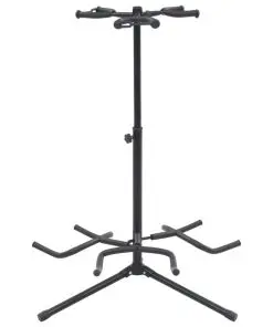 vidaXL Guitar Stand Black Steel