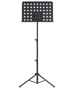 vidaXL Music Book Stand Black Steel