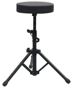 vidaXL Adjustable Drum Stool Black Round