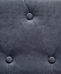 vidaXL Chesterfield Sofa Set Artificial Suede Leather Grey