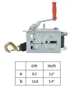vidaXL Hand Winch with Strap 1130 kg