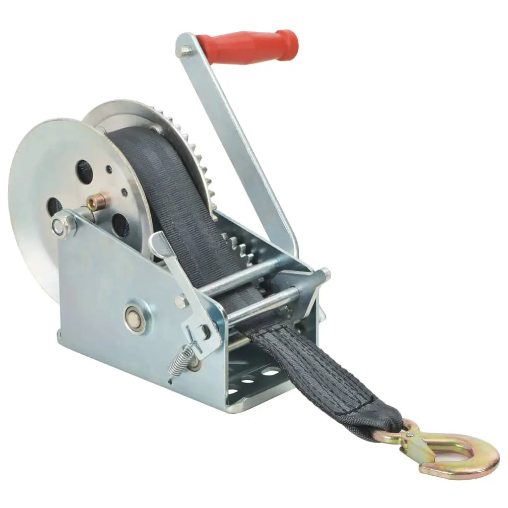 vidaXL Hand Winch with Strap 1360 kg