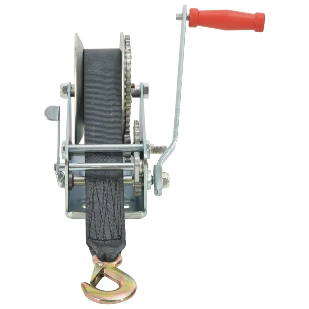vidaXL Hand Winch with Strap 1360 kg