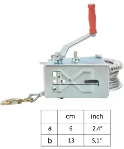 vidaXL Hand Winch 1360 kg