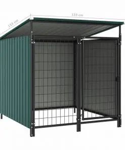 vidaXL Outdoor Dog Kennel 133x133x113 cm
