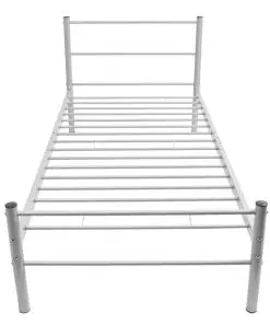 vidaXL Bed Frame Grey Metal King Single Size