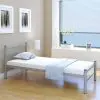 vidaXL Bed Frame Grey Metal King Single Size