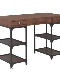 vidaXL Desk with 3 Drawers 110x50x78 cm Solid Fir Wood