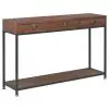 vidaXL Console Table with 3 Drawers 120x30x76 cm Solid Fir Wood
