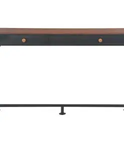 vidaXL Console Table with 2 Drawers 120x30x75 cm Solid Fir Wood