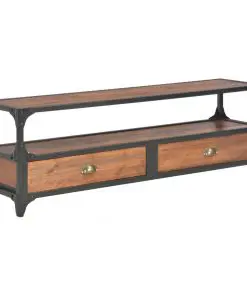 vidaXL TV Cabinet with 2 Drawers 120x30x40 cm Solid Pine Wood