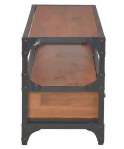 vidaXL TV Cabinet with 2 Drawers 120x30x40 cm Solid Pine Wood