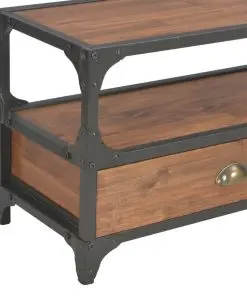 vidaXL TV Cabinet with 2 Drawers 120x30x40 cm Solid Pine Wood