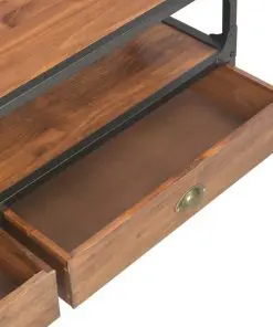 vidaXL TV Cabinet with 2 Drawers 120x30x40 cm Solid Pine Wood