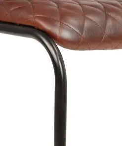 vidaXL Dining Chairs 4 pcs with Armrests Brown Real Leather