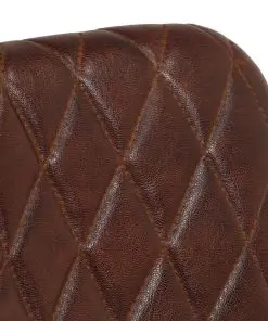 vidaXL Dining Chairs 6 pcs with Armrests Brown Real Leather