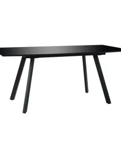 vidaXL Dining Table High Gloss Black 180x90x76 cm MDF